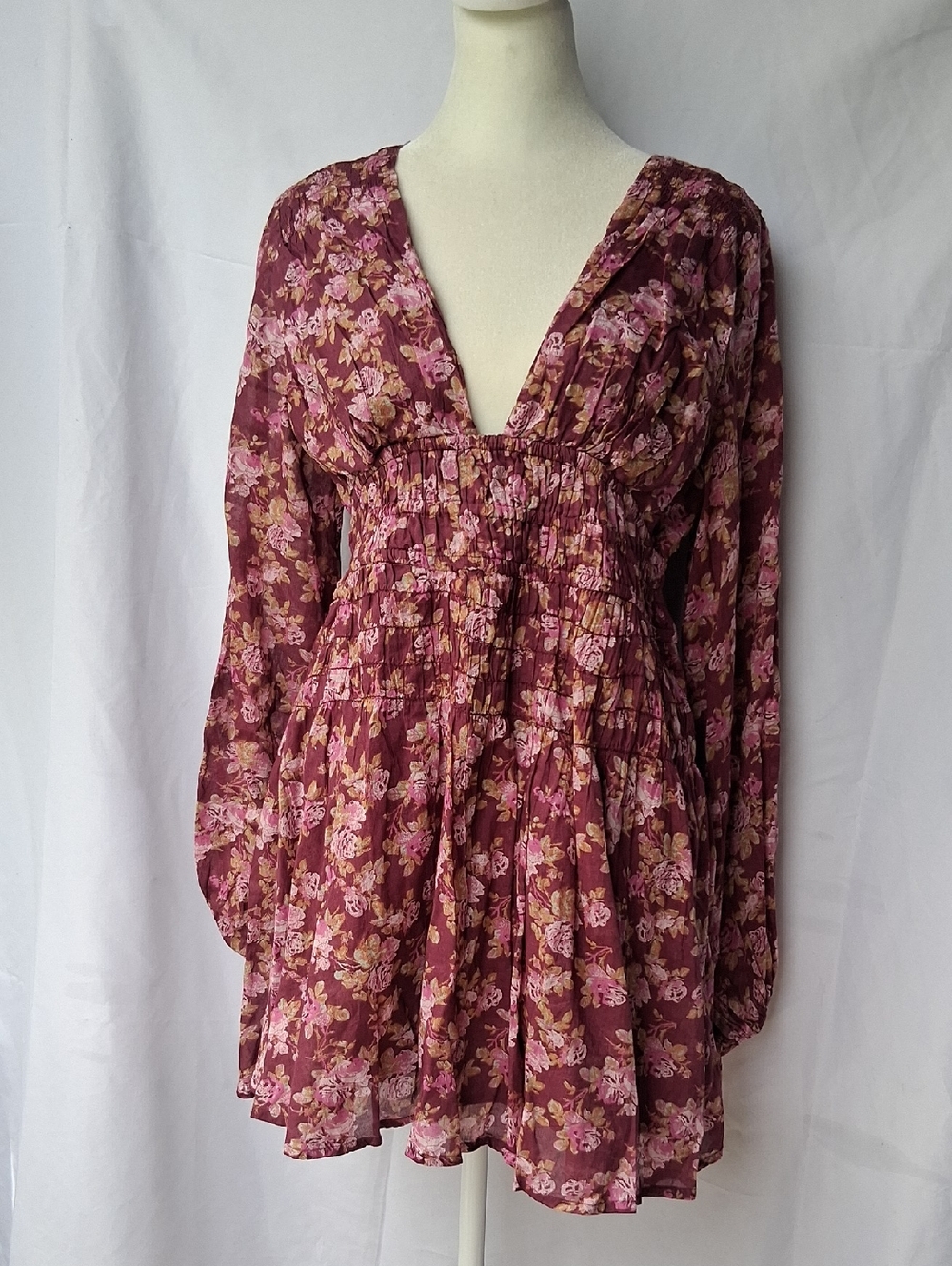Free People Keep You Mini Dress In Berry S